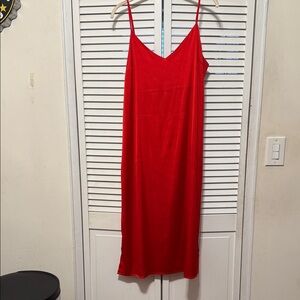 Elegant Red Midi Dress